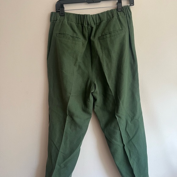 J.Crew woman’s green linen jogger pants - Picture 3 of 8